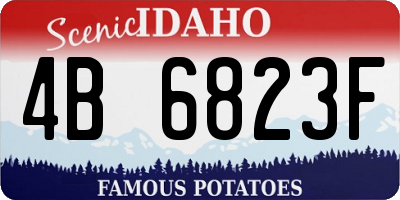 ID license plate 4B6823F