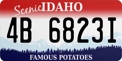 ID license plate 4B6823I
