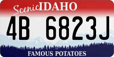 ID license plate 4B6823J