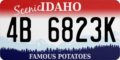 ID license plate 4B6823K
