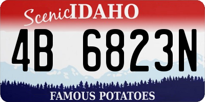 ID license plate 4B6823N