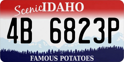 ID license plate 4B6823P