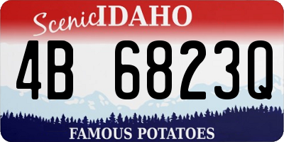 ID license plate 4B6823Q