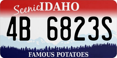 ID license plate 4B6823S
