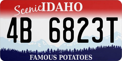 ID license plate 4B6823T