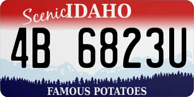 ID license plate 4B6823U