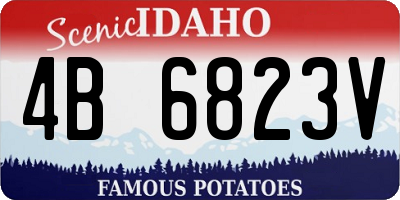 ID license plate 4B6823V