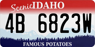 ID license plate 4B6823W