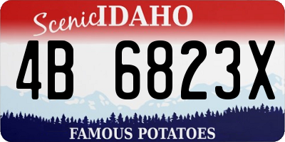 ID license plate 4B6823X