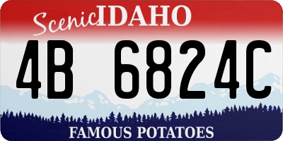 ID license plate 4B6824C