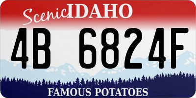ID license plate 4B6824F