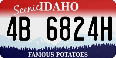 ID license plate 4B6824H