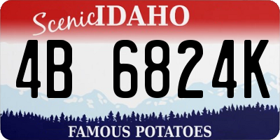 ID license plate 4B6824K