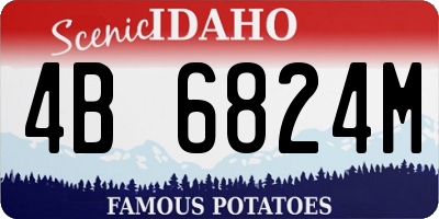 ID license plate 4B6824M