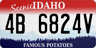 ID license plate 4B6824V
