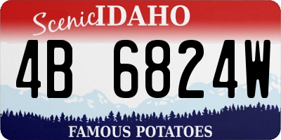 ID license plate 4B6824W