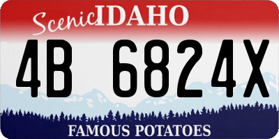 ID license plate 4B6824X