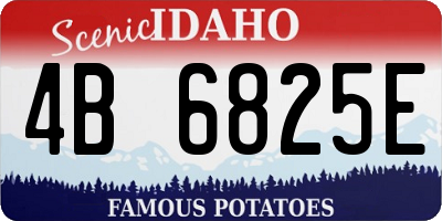ID license plate 4B6825E