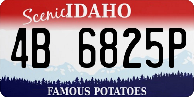 ID license plate 4B6825P