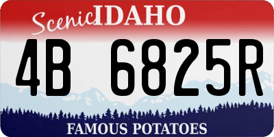 ID license plate 4B6825R