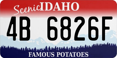 ID license plate 4B6826F