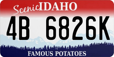 ID license plate 4B6826K