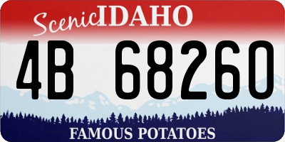 ID license plate 4B6826O