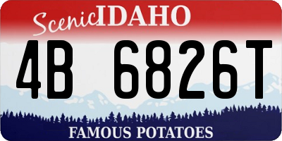 ID license plate 4B6826T