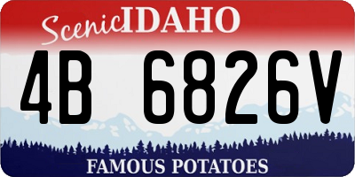 ID license plate 4B6826V