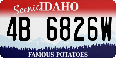ID license plate 4B6826W