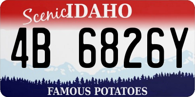 ID license plate 4B6826Y