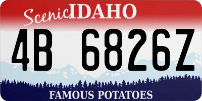 ID license plate 4B6826Z