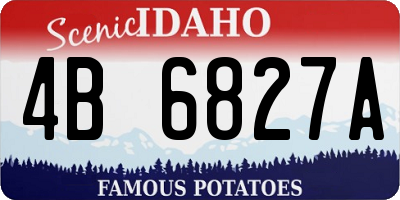 ID license plate 4B6827A