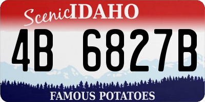 ID license plate 4B6827B