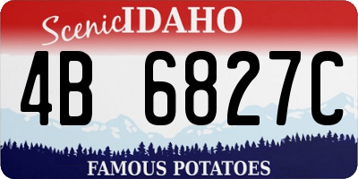 ID license plate 4B6827C