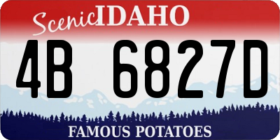 ID license plate 4B6827D