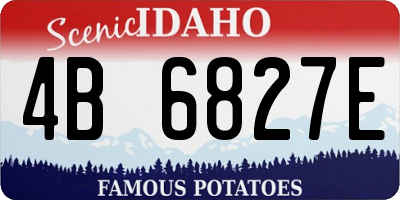 ID license plate 4B6827E