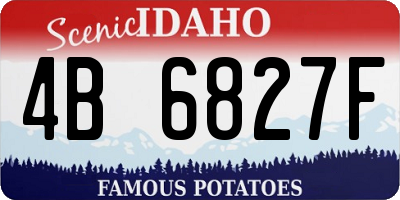 ID license plate 4B6827F