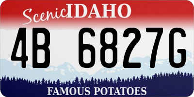 ID license plate 4B6827G