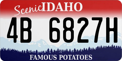 ID license plate 4B6827H