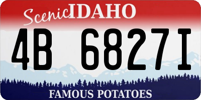 ID license plate 4B6827I