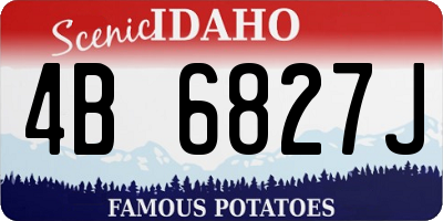 ID license plate 4B6827J