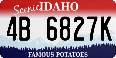 ID license plate 4B6827K