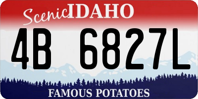 ID license plate 4B6827L