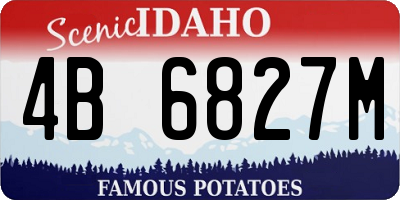 ID license plate 4B6827M