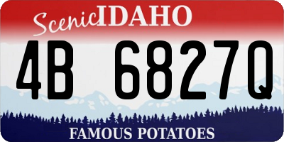 ID license plate 4B6827Q