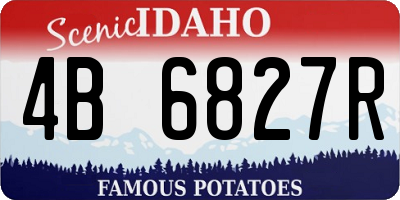 ID license plate 4B6827R
