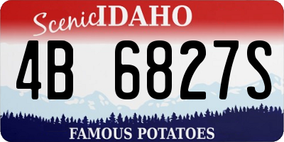 ID license plate 4B6827S