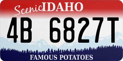 ID license plate 4B6827T