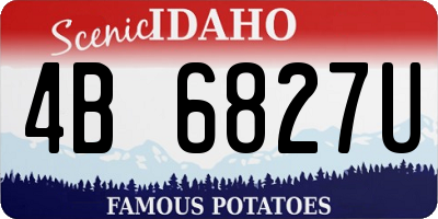 ID license plate 4B6827U